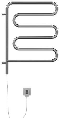 Электро 25 Ш-обр 450х570 поворотный Полотенцесушитель  TERMINUS Усолье-Сибирское - фото 2