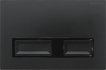 Сенсорная клавиша смыва для инсталляции Terminus Классик кнопка прямоугольник цвет чёрный матовый Сенсорная клавиша смыва для инсталляции Terminus Классик кнопка прямоугольник цвет чёрный матовый