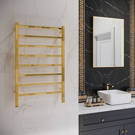 Ватикан П8 500х850 Электро Полотенцесушитель TERMINUS Золото Усолье-Сибирское - фото 3