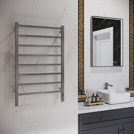 Ватикан П8 500х850 Электро Полотенцесушитель TERMINUS Оружейная сталь Усолье-Сибирское - фото 3