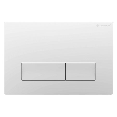 Клавиша смыва для инсталляции Terminus Classic кнопка прямоугольник цвет белый Усолье-Сибирское - фото 1
