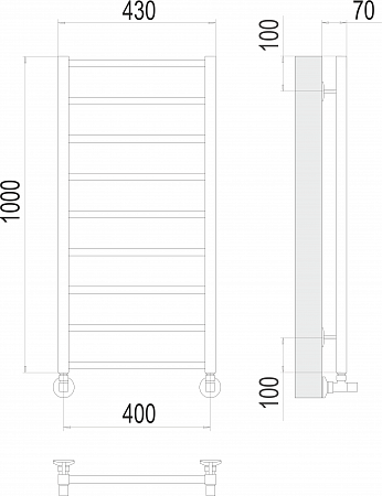 Контур П9 400х1000 Полотенцесушитель  TERMINUS Усолье-Сибирское - фото 3